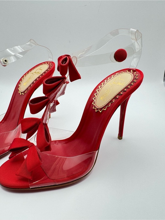 Christian Louboutin Shoes - Christian Louboutin Bow Bow 100 PVC Grosgrain Version Red 20th Anniversary EU 36